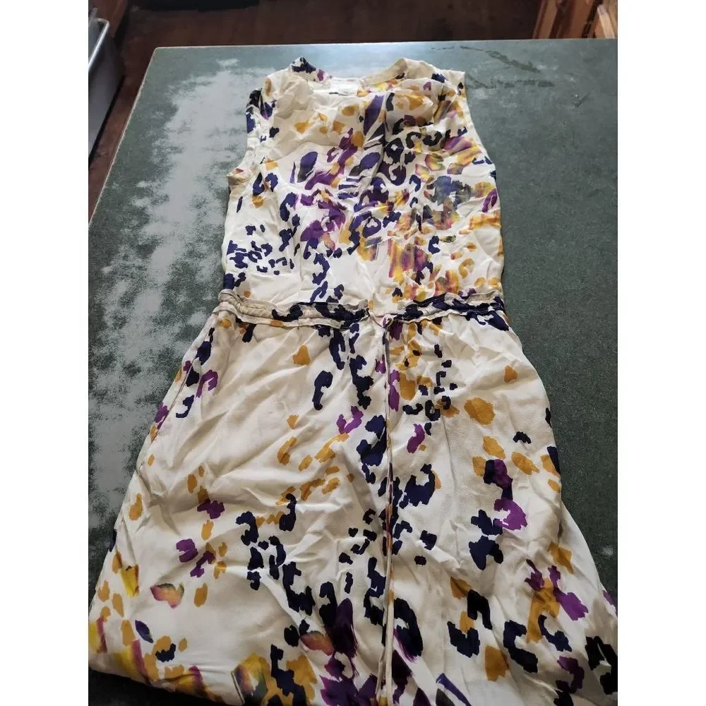 Greylin light floral tie waist dress sz Small